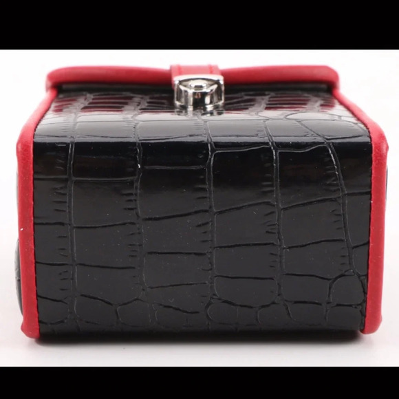 NWT Alten Black Croc Embossed Vinyl Travel Jewelry Case Boxes Set of 3 - Picture 5 of 14
